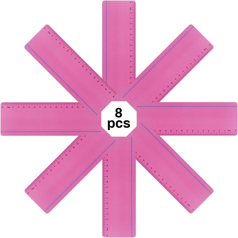 Winfox Dyslexia Tools for Kids, 8 Pieces Guided Reading Strips with Pink Colored Overlays, Reading Tracking Rulers for Dyslexia, ADHD, Visual Stress - Image 3